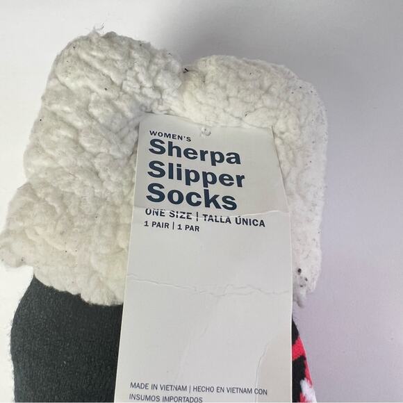 Old Navy Women’s Seasonal Holiday Sherpa Slipper Socks One Size - Picture 9 of 9